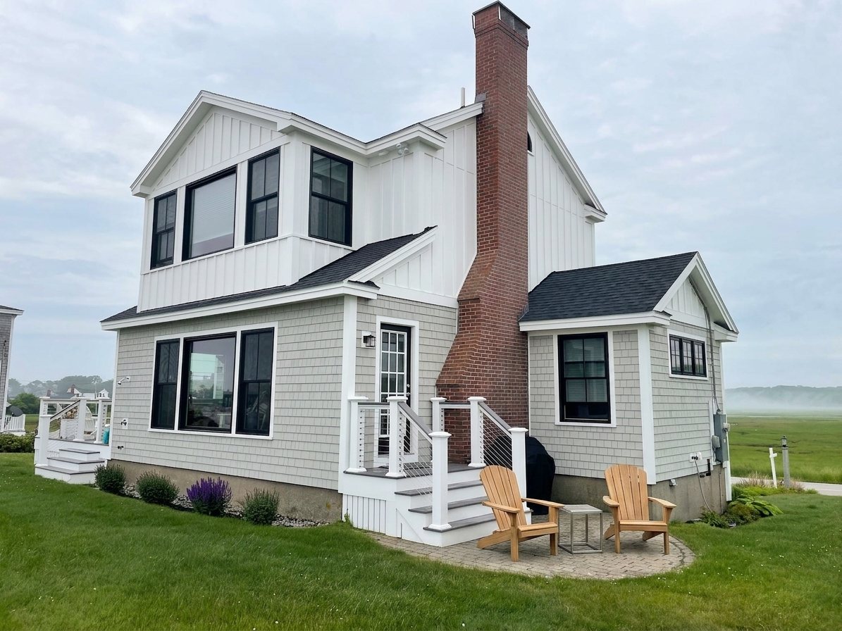Windswept by the Beach after renovation, front